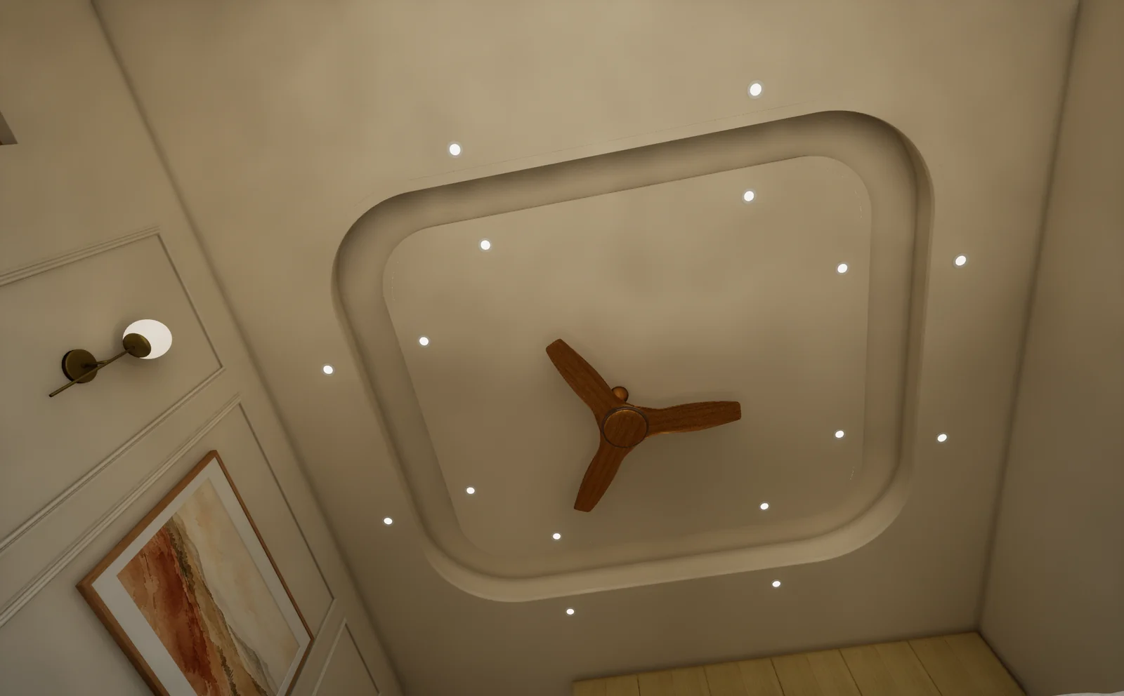 Master bedroom, false ceiling