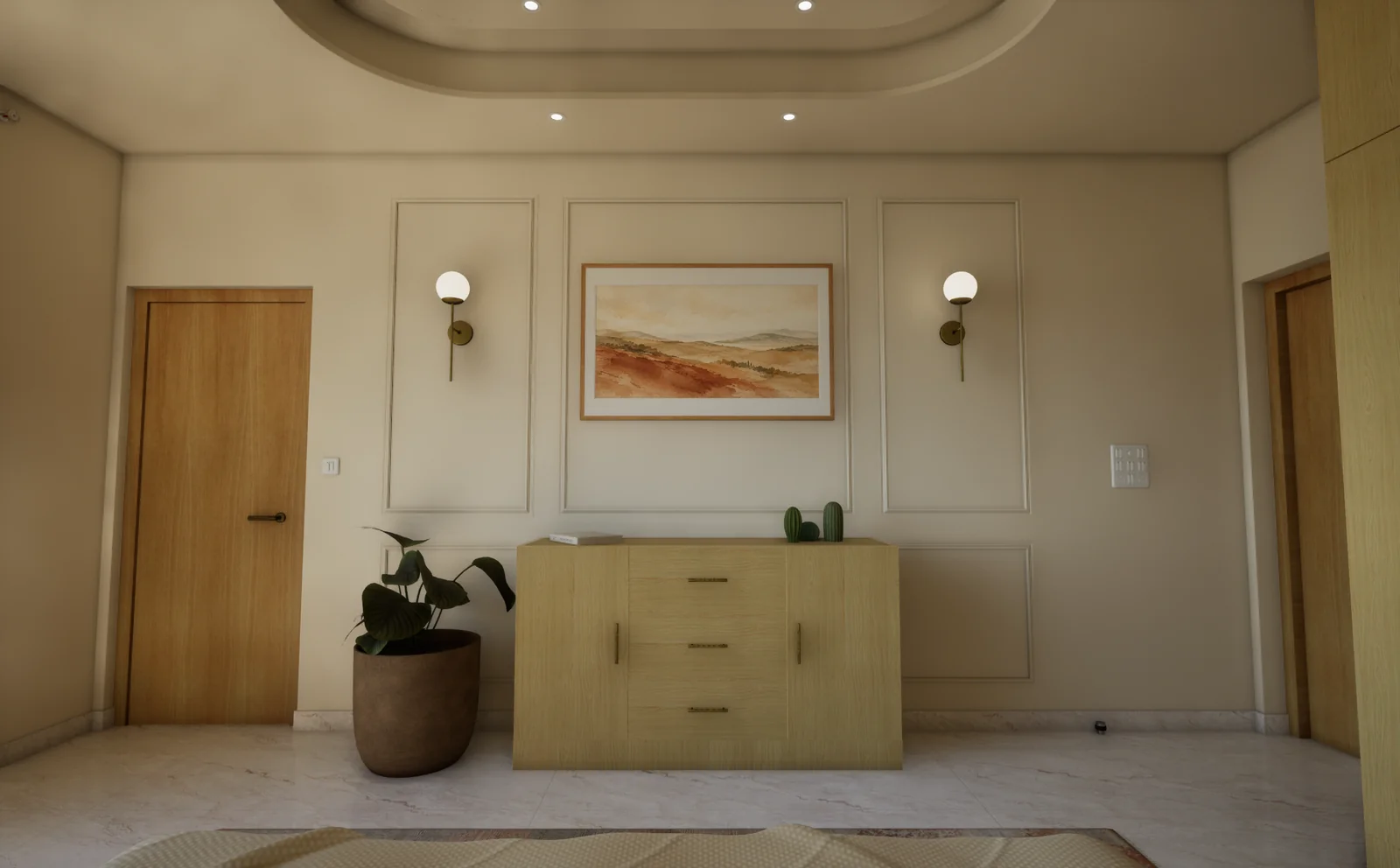Master bedroom, opposite the bed