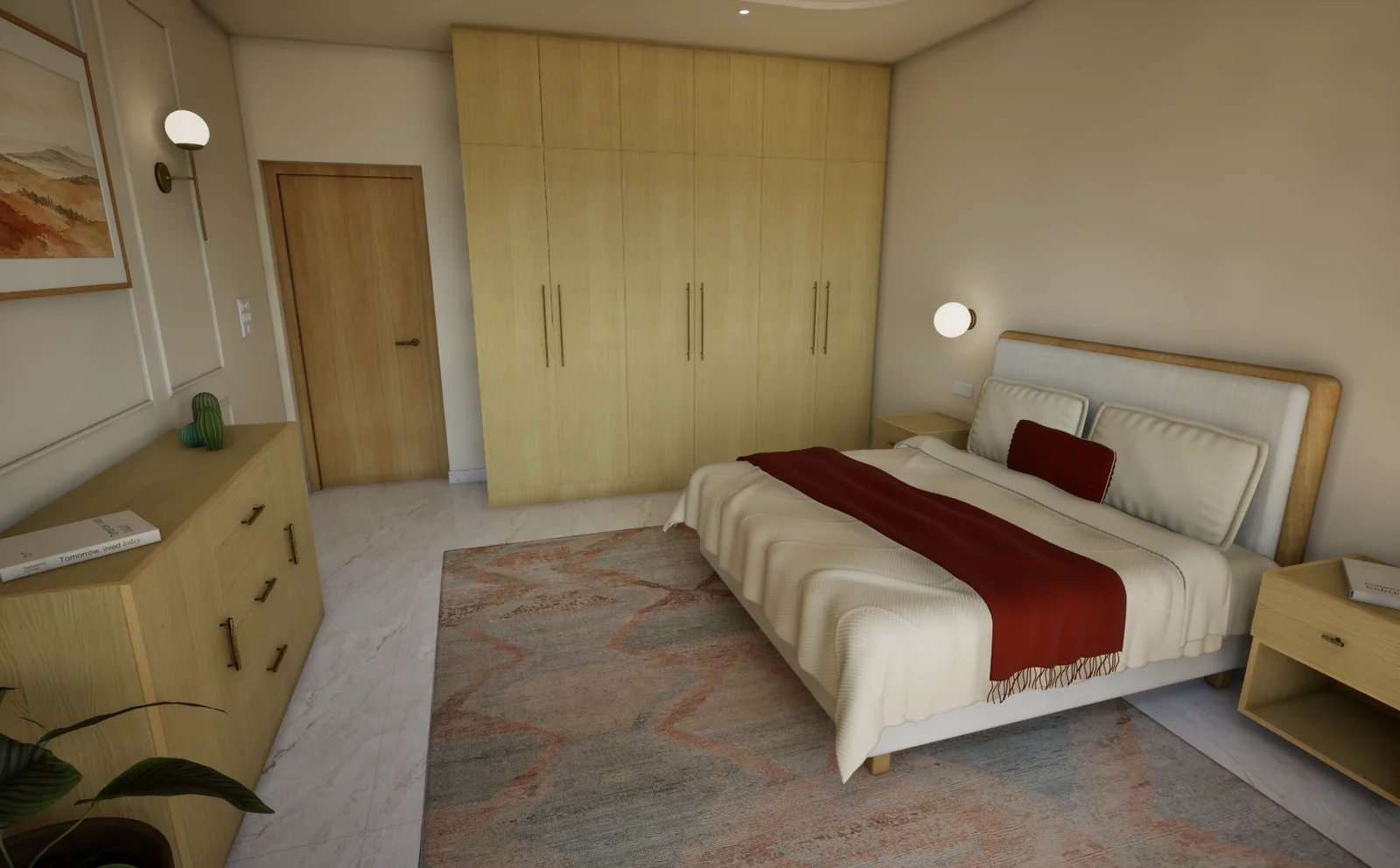 Master bedroom, overall layout