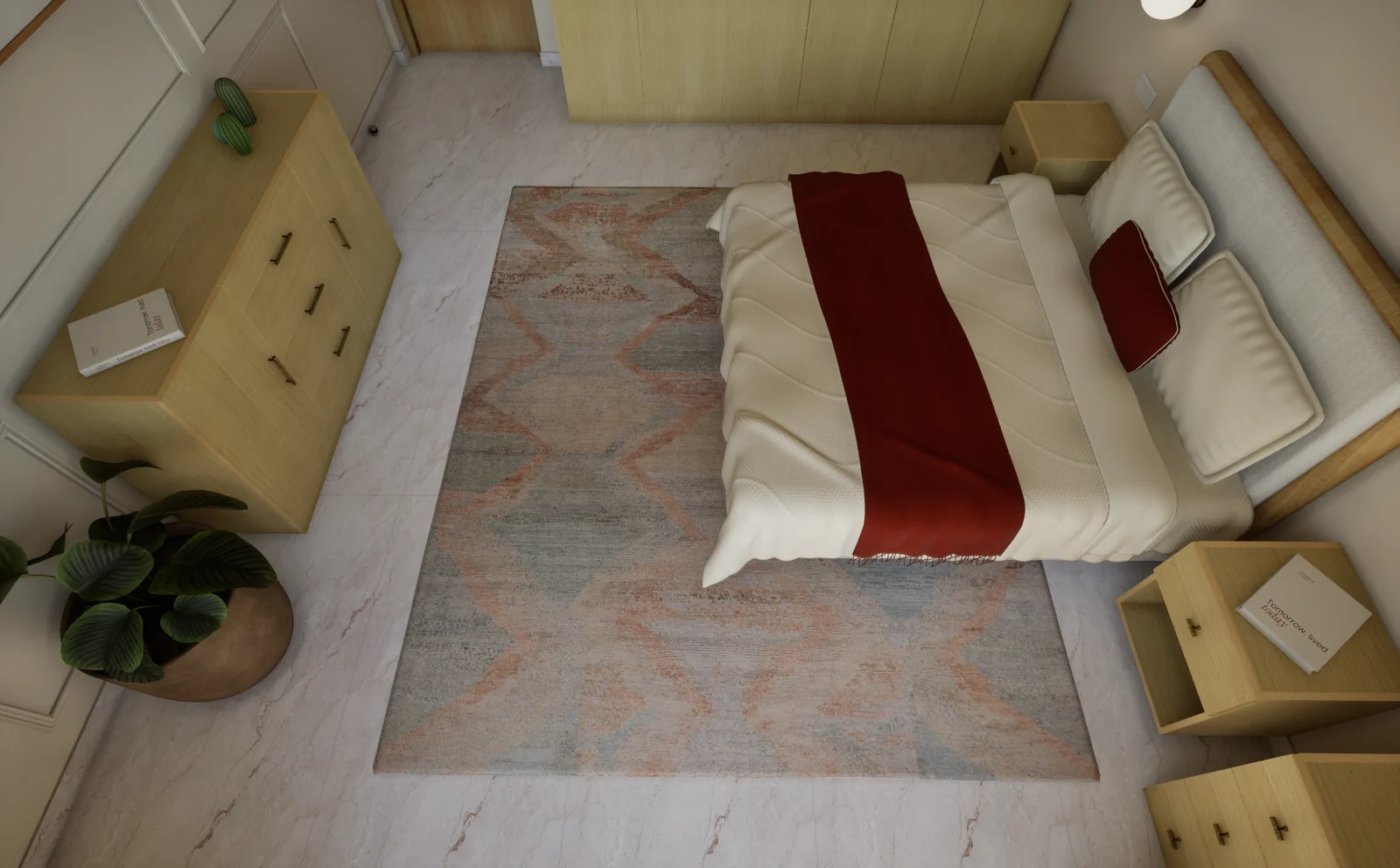 Master bedroom, rug