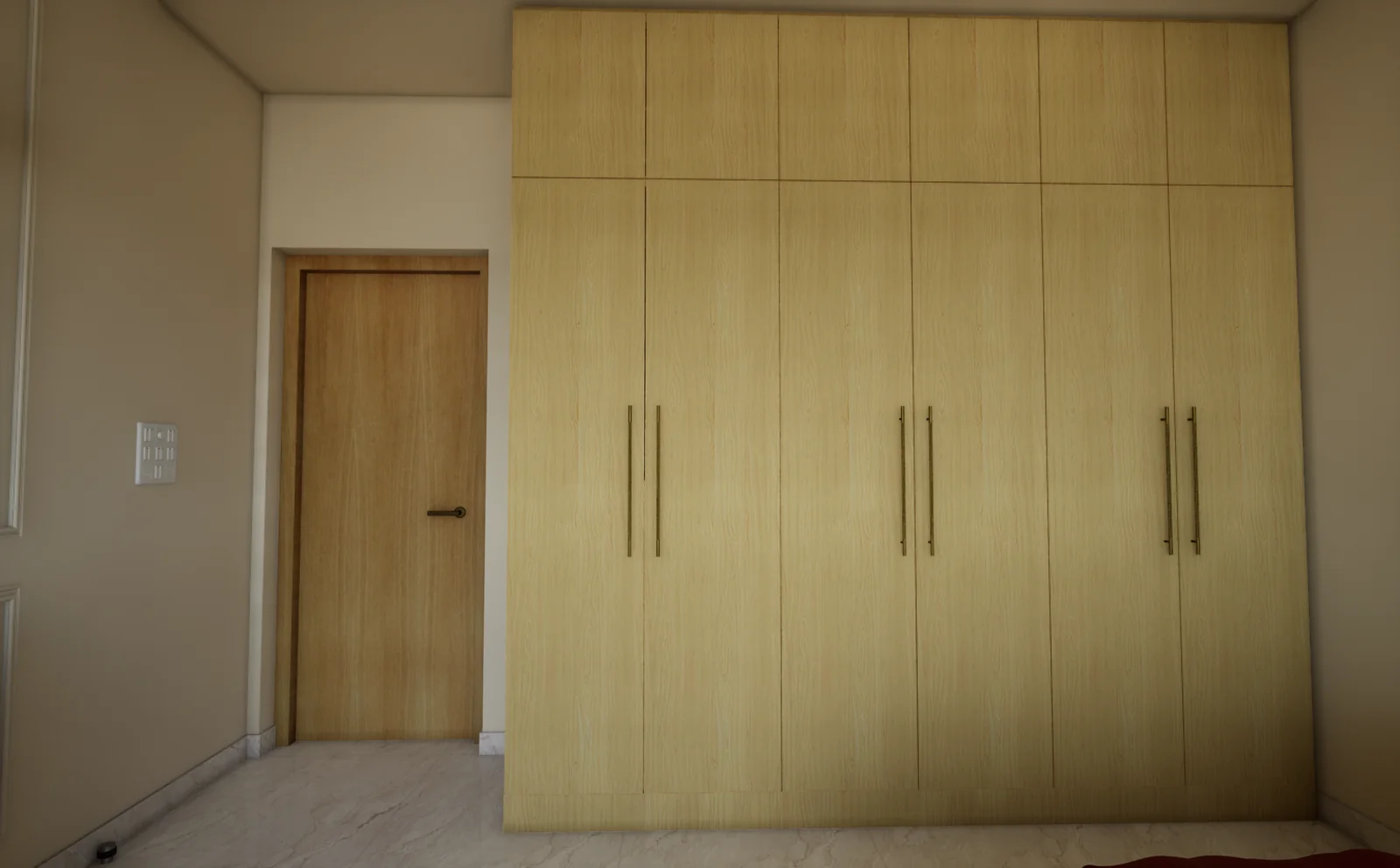 Master bedroom, wardrobe run